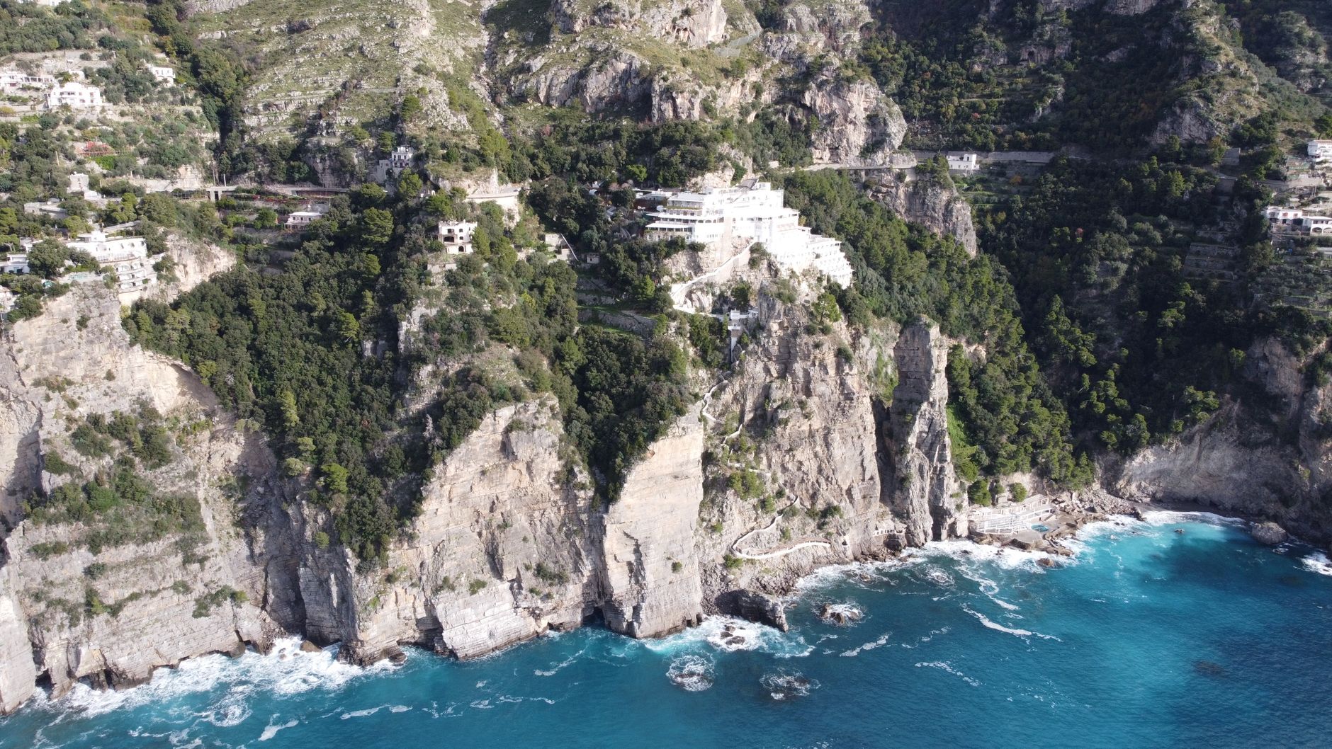 Italian coastal cliffside